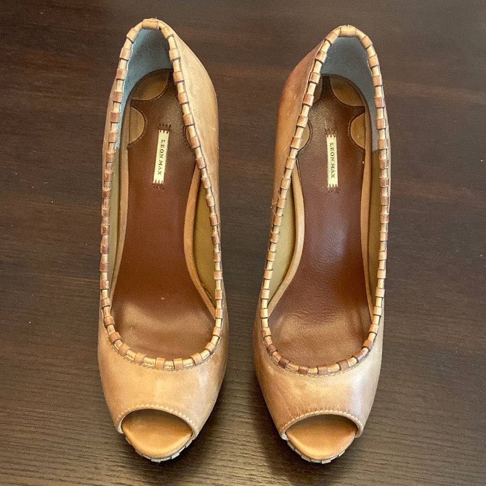 Leon Max Peep Toe Heels